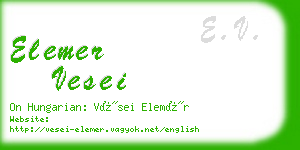 elemer vesei business card